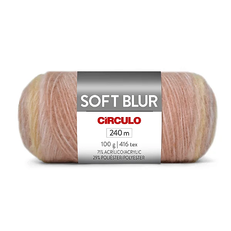 Fio/Lã SOFT BLUR Circulo 100g/240m - 9190 Dunas de Areia
