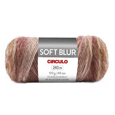Fio/Lã SOFT BLUR Circulo 100g/240m - 9375 Baú