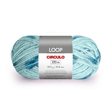 Fio/Lã LOOP 100g/220m -  8933 Brisa de Inverno