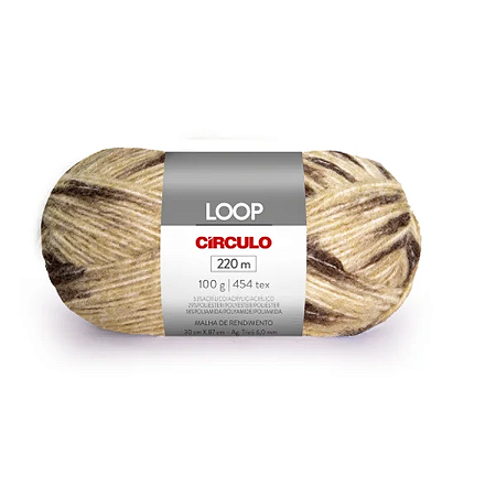 Fio/Lã LOOP 100g/220m -  9435 Deserto