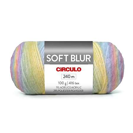 Fio/Lã SOFT BLUR Circulo 100g/240m - 9261 Fim de Tarde