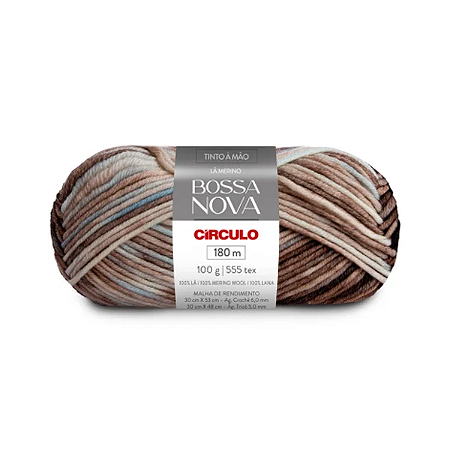 Fio/Lã BOSSA NOVA 100g/155m - 9825 Mesclado Babette