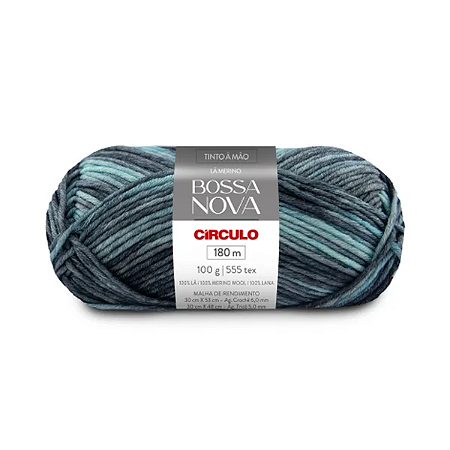 Fio/Lã BOSSA NOVA 100g/155m - 9021 Mesclado Luau