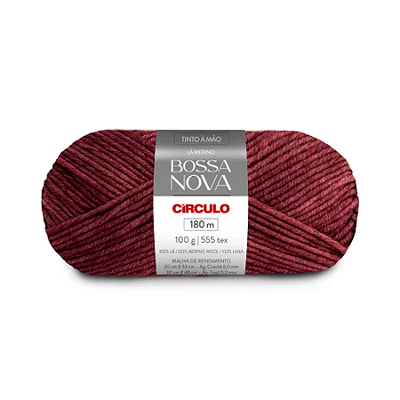 Fio/Lã BOSSA NOVA 100g/155m - 3794 Bordô