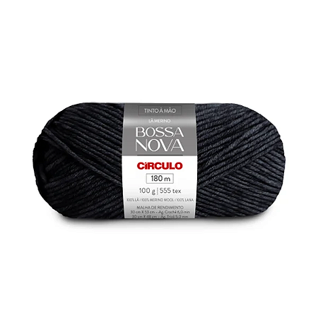 Fio/Lã BOSSA NOVA 100g/155m - 940 Preto