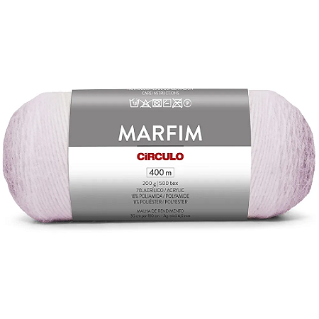 Fio/Lã Marfim Circulo 200g 400m -  9058 ROSELLE