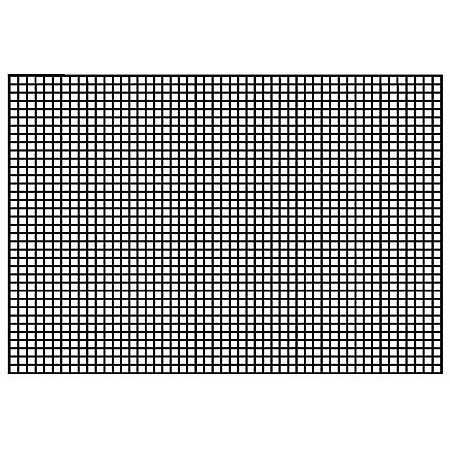 Tela/Malha Plástica Chenille 60x42cm Retangular p/Recortar-Preto