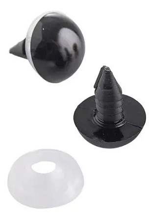 Olho Amigurumi 8mm Preto Unidade