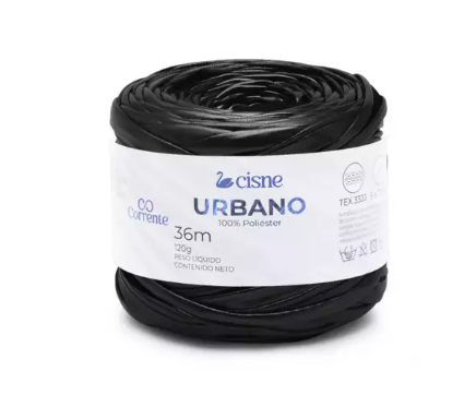 Fio/Lã CISNE URBANO 120g 36m 100% Poliester 0MPT Preto Metal