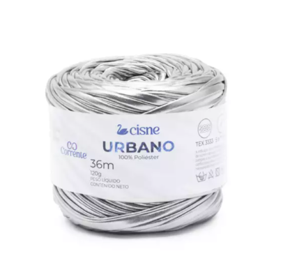 Fio/Lã CISNE URBANO 120g 36m 100% Poliester 0402 Prata