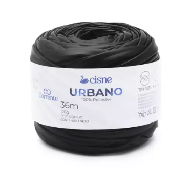 Fio/Lã CISNE URBANO 120g 36m 100% Poliester 00PT Preto