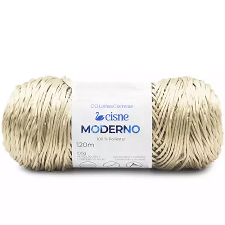 Fio/Lã CISNE MODERNO 100g 120m 100% Poliester 00NT Natural