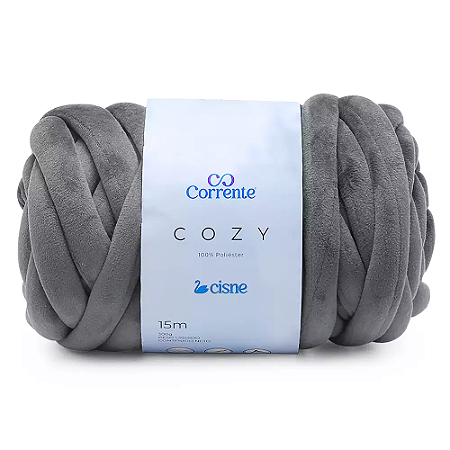 Fio/Lã CISNE COZY 300g 15m 100% POLIESTER-0503 Cinza