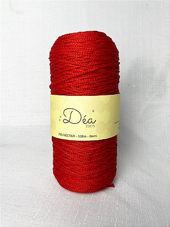 Fio Néctar 2mm - 300g-350m - Poliéster - Cor:Vermelho