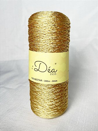 Fio Néctar 2mm - 300g-350m - Poliéster - Cor:Dourado Alto Brilho