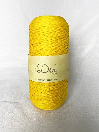 Fio Néctar 2mm - 300g-350m - Poliéster - Cor:Amarelo Ouro