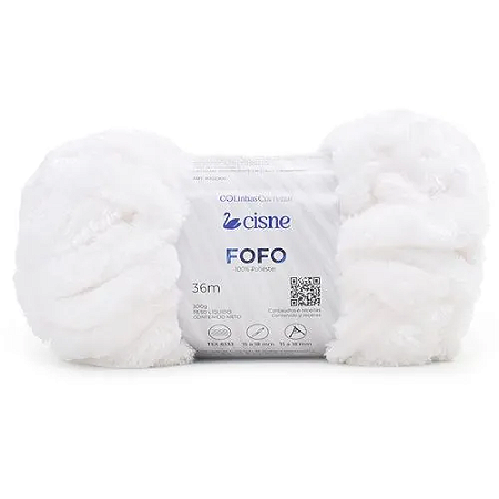 Fio/Lã CISNE FOFO 300g 36m 100% Poliester - Branco 0000B