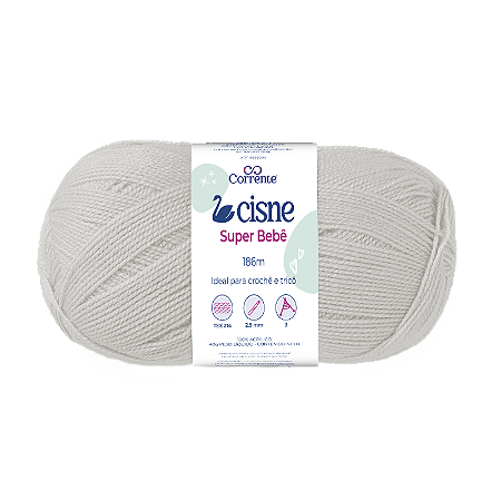Fio Cisne Super Bebe 100g 467m 100% Acrilico-Cinza 19002