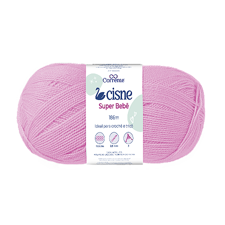 Fio Cisne Super Bebe 100g 467m 100% Acrilico-Rosa 04021