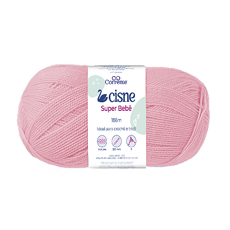 Fio Cisne Super Bebe 100g 467m 100% Acrilico-Rosa Bebeb 04004
