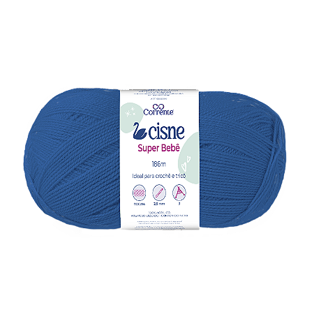 Fio Cisne Super Bebe 100g 467m 100% Acrilico-Azul Classico 00139