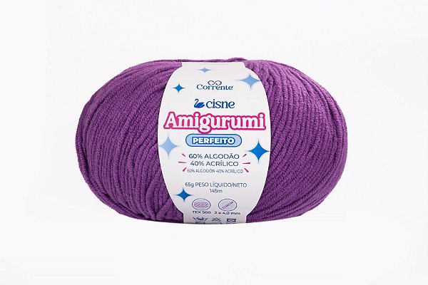 Fio Cisne Amigurumi Perfeito 145m-65g 100% Algodão-Lilas Escuro 03025