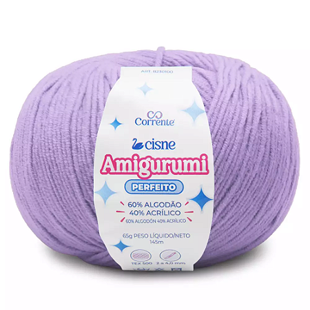 Fio Cisne Amigurumi Perfeito 145m-65g 100% Algodão-Lilas 03023