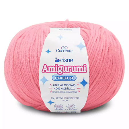 Fio Cisne Amigurumi Perfeito 145m-65g 100% Algodão-Flamingo 03015