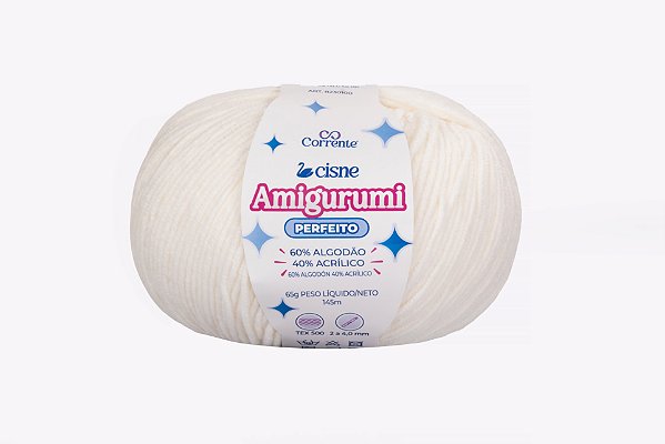 Fio Cisne Amigurumi Perfeito 145m-65g 100% Algodão-Natural 03001