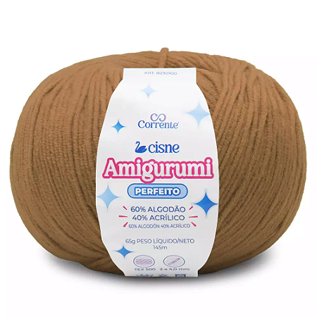 Fio Cisne Amigurumi Perfeito 145m-65g 100% Algodão-Ocre 03006
