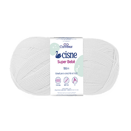 Fio Cisne Super Bebe 100g 467m 100% Acrilico-Branco 1000B