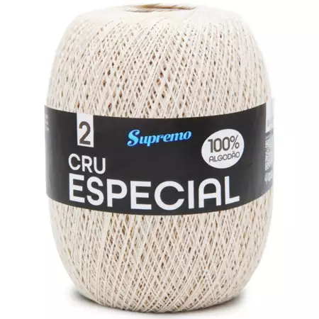 Barbante  SUPREMO Cru Especial 100% Algodão nº2 - 1695m