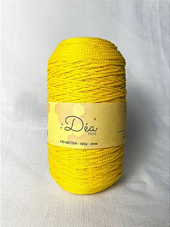 Fio Néctar 3mm - 500g-300m - Poliéster -Amarelo Ouro