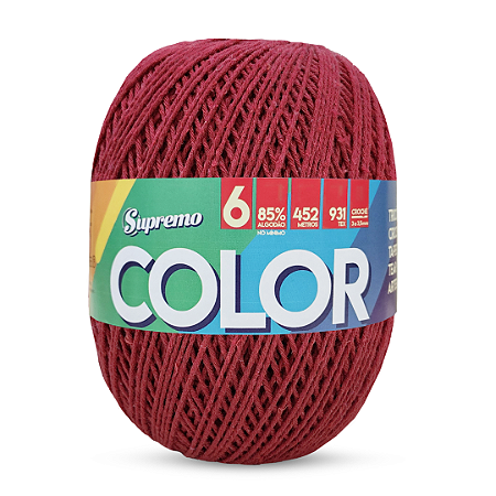 Barbante SUPREMO Color 452m 400g nº6-Marsala