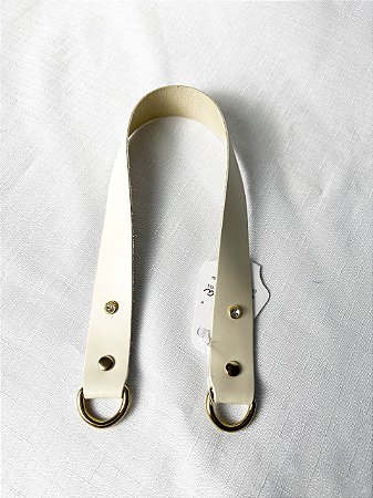 Meia Alça 3x47cm - Bege & Dourado c/ strass