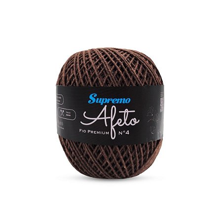 Fio Afeto Premium Supremo nº4 340m-Marrom