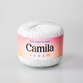 Camila Verão 50g Coats Corrente - 0000B - Branco