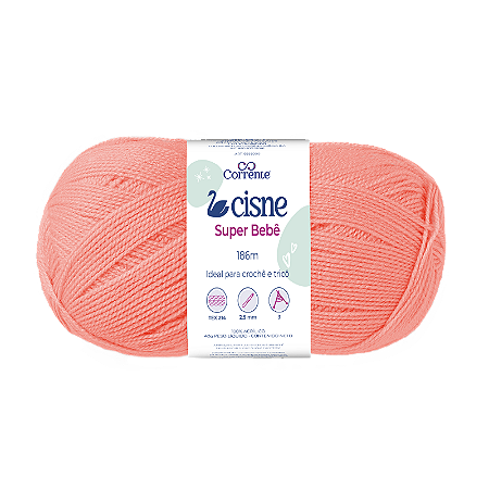 Fio Cisne Super Bebe 100g 467m 100% Acrilico- Coral 4025