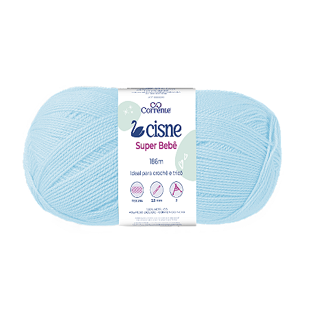 Fio Cisne Super Bebe 100g 467m 100% Acrilico- Azul Bebe 6008