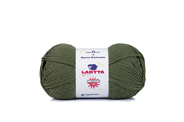 LANYTA 100% Lã - 100 g 500 Tex-3634 Verde Poderoso