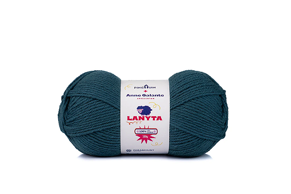 LANYTA 100% Lã - 100 g 500 Tex-3582 Azul Maravilhoso
