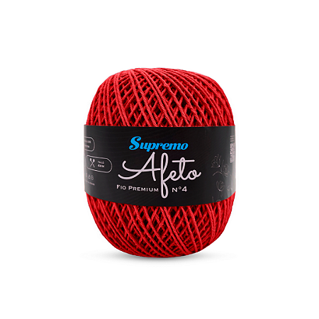 Fio Afeto Premium Supremo nº4 340m-Vermelho