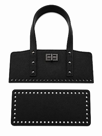 Kit Office Sintético Montana 28x11cm Base 10x25cm Déa Fios Preto/Onix