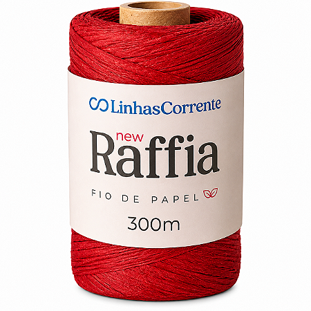 Fio de Papel - New Raffia 300M 100% Viscose - Vermelho