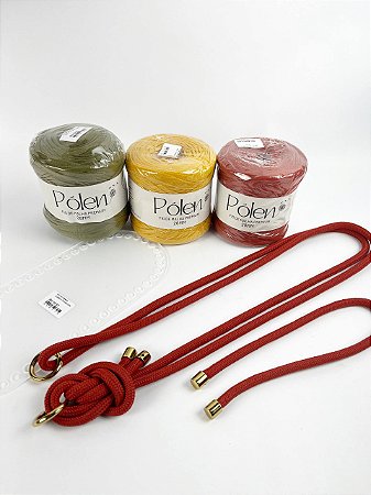 Kit Bolsa/Mateira RS - Pólen 28mm Canela (Déa - Aula Grátis)