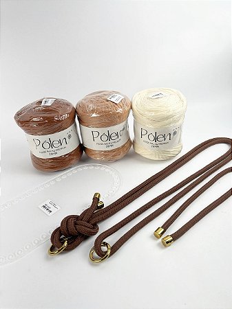 Kit Bolsa/Mateira RS - Pólen 28mm Caramelo (Déa - Aula Grátis)