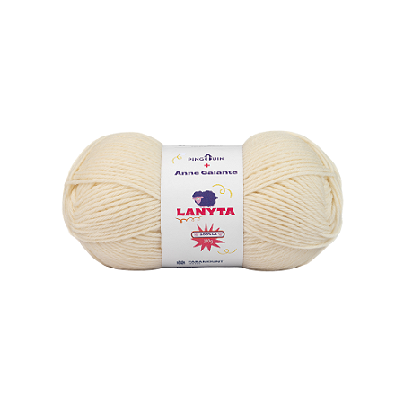 LANYTA 100% Lã - 100 g 500 Tex Cor:Natural