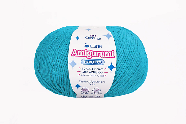 Fio Cisne Amigurumi Perfeito 145m-65g 100% Algodão- Turquesa 03029