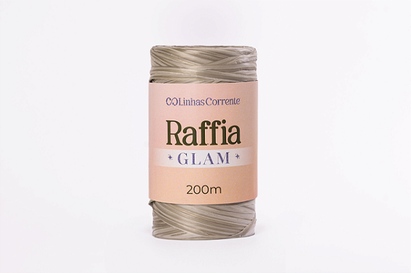 RAFFIA Glam 200m/110g Corrente-100%Polipropileno Reciclado Cor: Cinza Titanio