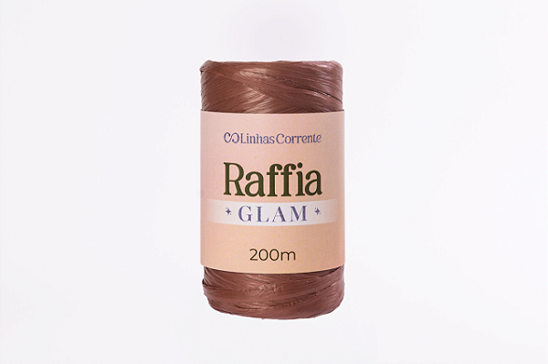 RAFFIA Glam 200m/110g Corrente-100%Polipropileno Reciclado Cor: Chocolate